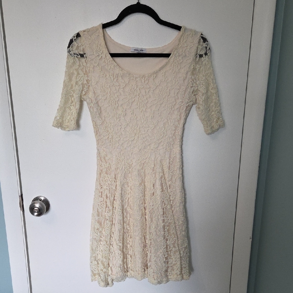 dELiA*s Ivory Lace Mini Dress